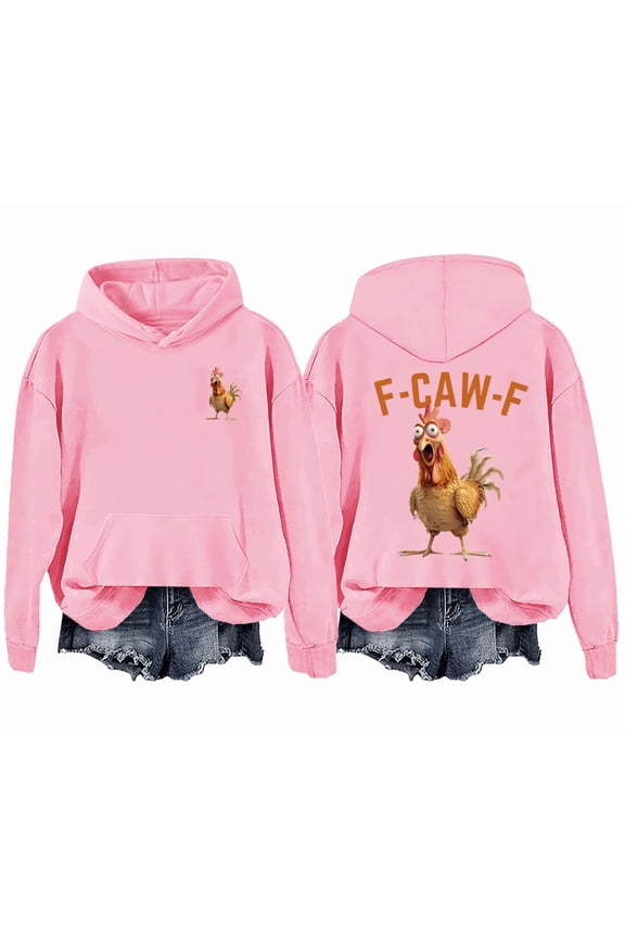 Caw Hoodie Chicken Sweatshirt Funny Chicken Shirts Unisex