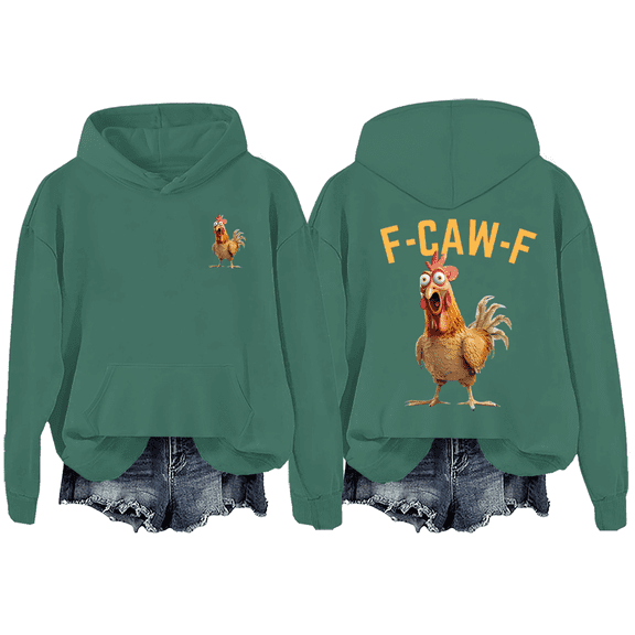 Caw Hoodie Chicken Sweatshirt Funny Chicken Shirts Unisex