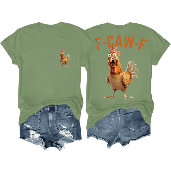 Caw Shirt Chicken T-Shirt Funny Chicken Shirts Unisex