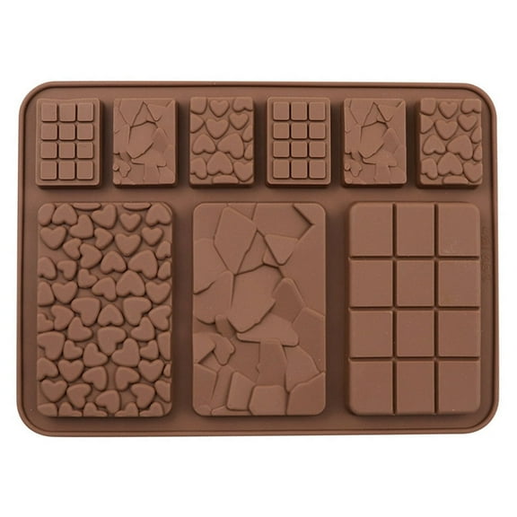 CawBing 9 - Cup Non-stick Silicone Square Mold, 20 cm Diameter Cups
