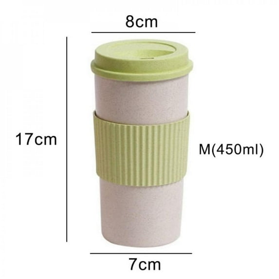 CawBing Reusable Coffee Tea Cup Double-wall Insulation Wheat Fiber Straw Mug Coffee Cup Outdoor Water Bottle Travel Insulated Cup