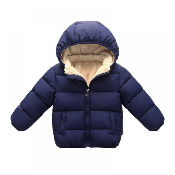 CawBing Toddler Kids Winter Warm Jacket Velvet Cotton Coat Outerwear Down Coat for 1-6T Boys Girls