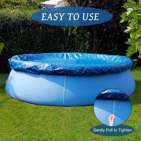 CawBing UV Resistant Durable Pool Covers, Blue, 10'