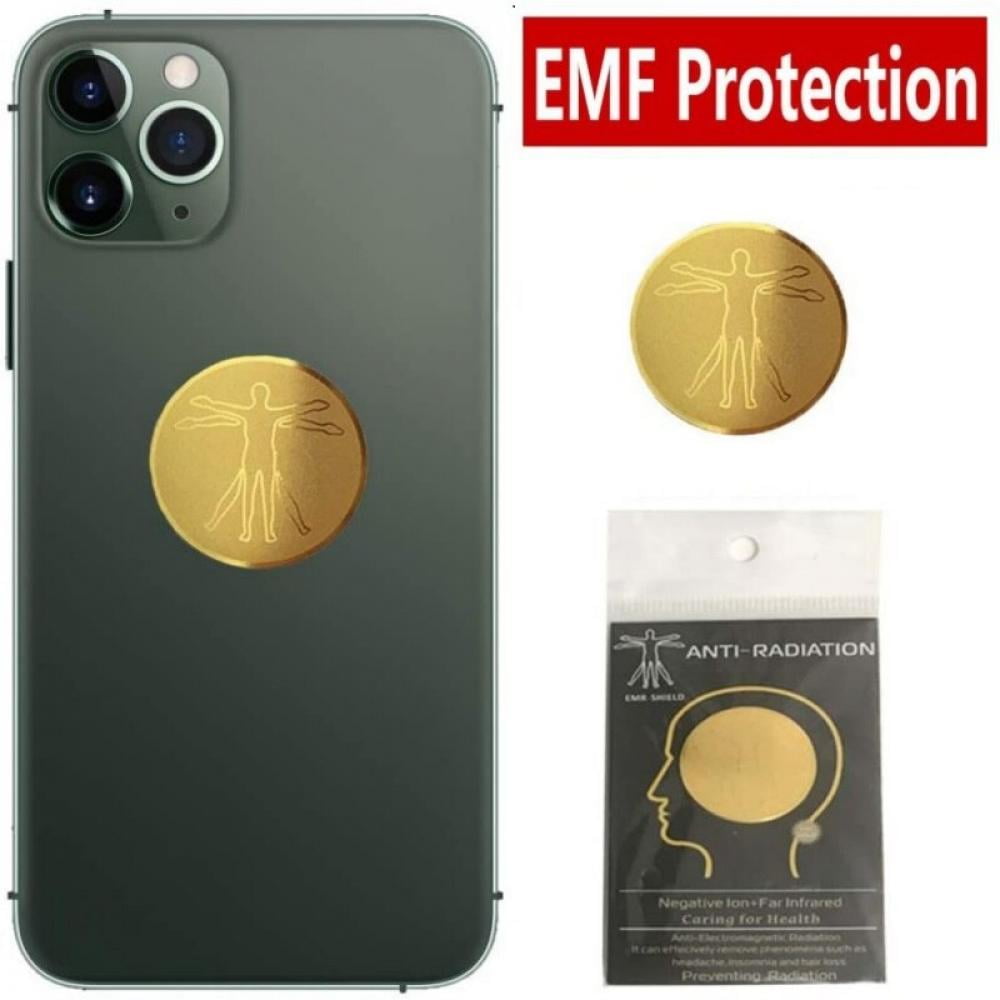 Silver Quantum Anti Radiation Shield Stickers - 5G EMF Protection For Phones Laptops (6 Pack)