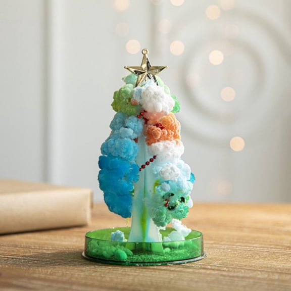 Cawbing Christmas Tree Magic Growing, Paper Tree Colorful DIY Crystal Growing Kit/Ornaments Decoration Toy Novelty Xmas Gift Boys Girls Science Kits & Toys Learning Guide