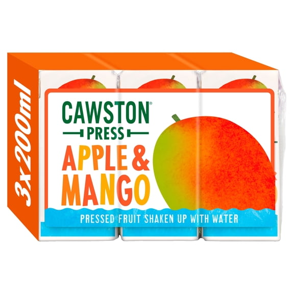 Cawston Press Kids Apple & Mango 3X200ml, Imported from Britain