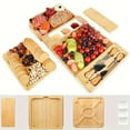 thumbnail image 1 of CayaElegant 4in 1 Charcuterie Boards Set, Bamboo Cheese Board, Charcuterie Tray for Serving, Home, House Warming, Wedding, Birthday, Christmas And Other Festivals Gifts, 1 of 8