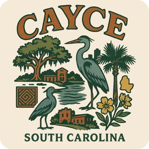 Cayce South Carolina Keepsakes Souvenir Vinyl Sticker – Destination Travel Keepsake Collectible (3-Inches Wide)
