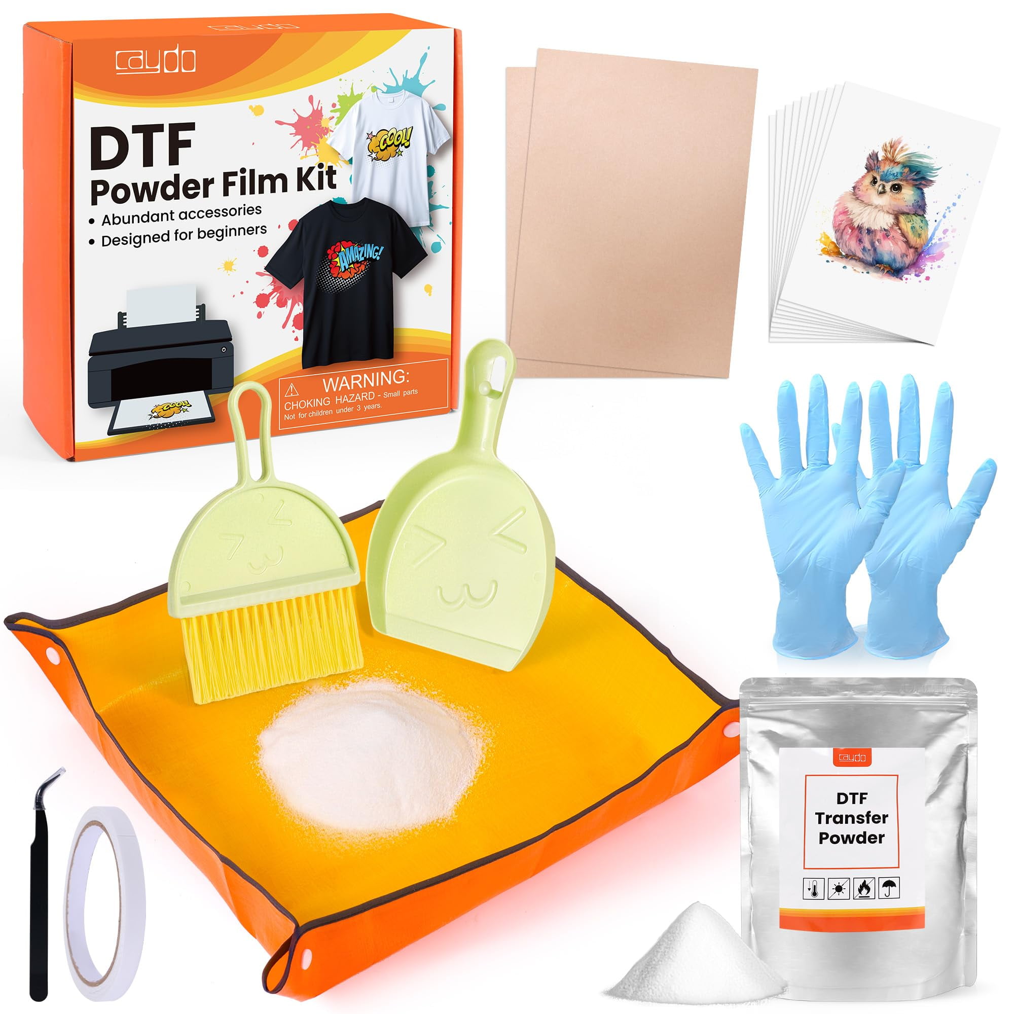 Caydo DTF Flim TSF6 Powder Kit - 10 Sheets Film for DTF Sublimation ...