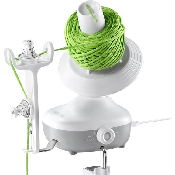 Caydo Electric Yarn Winder M1, Yarn Organizer for Crochet Lovers, Auto Winding with Dual Tension Spring Stepless Speed, Compact 7oz Pretty Cake