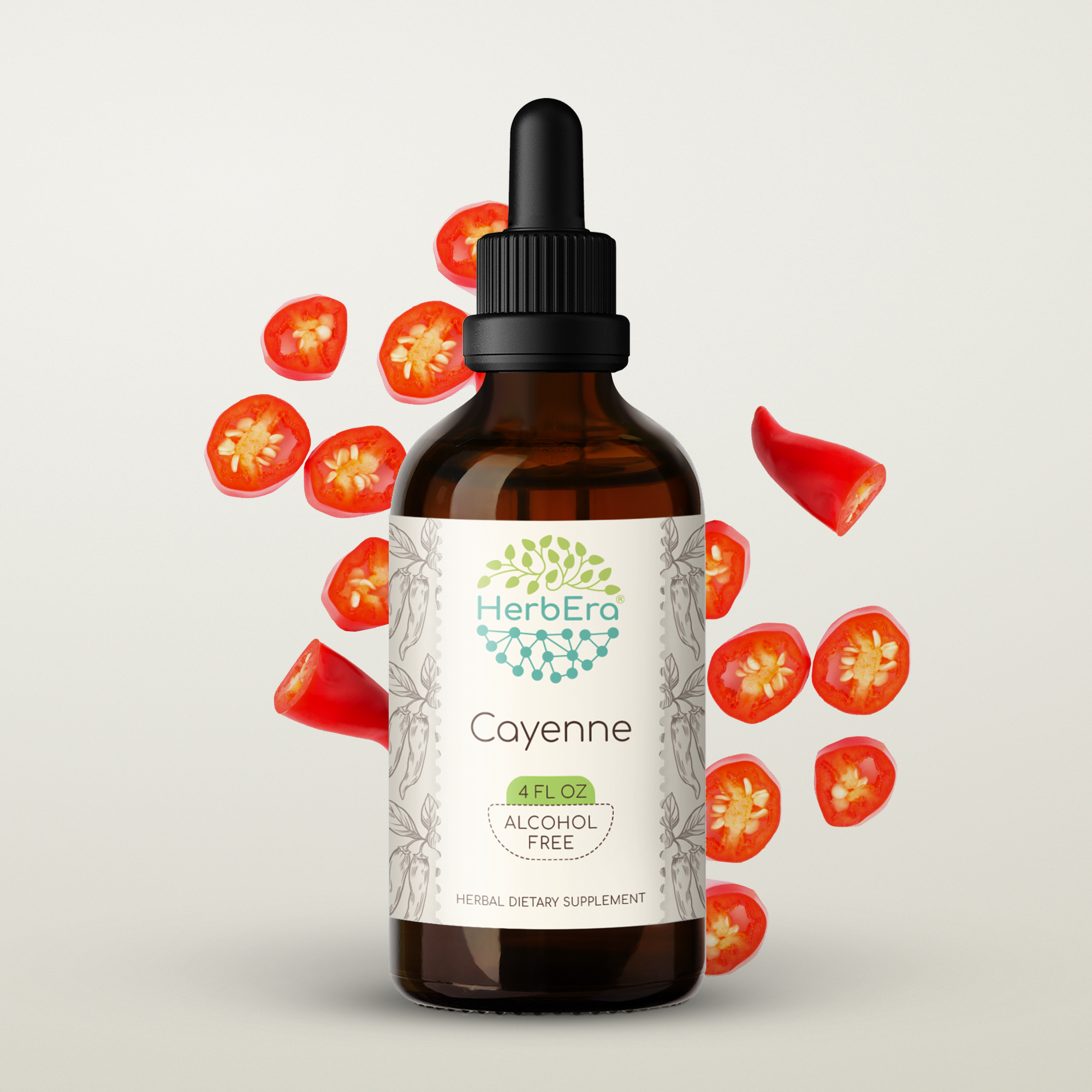 Cayenne AlcoholFREE Herbal Extract Tincture, SuperConcentrated Organic Cayenne (Capsicum