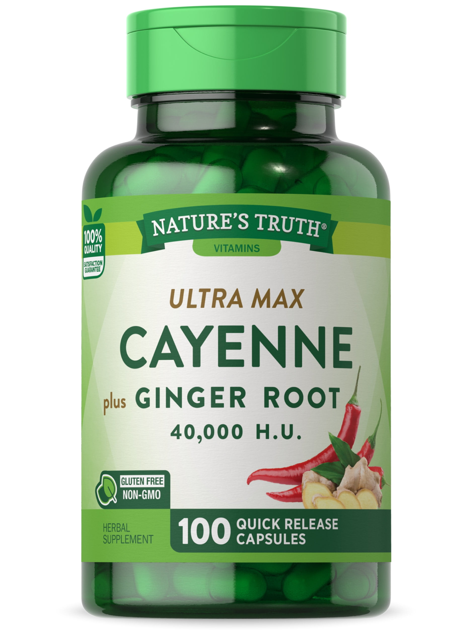 Nature's Truth Cayenne Pepper & Ginger Root Capsules 40,000 HU 100