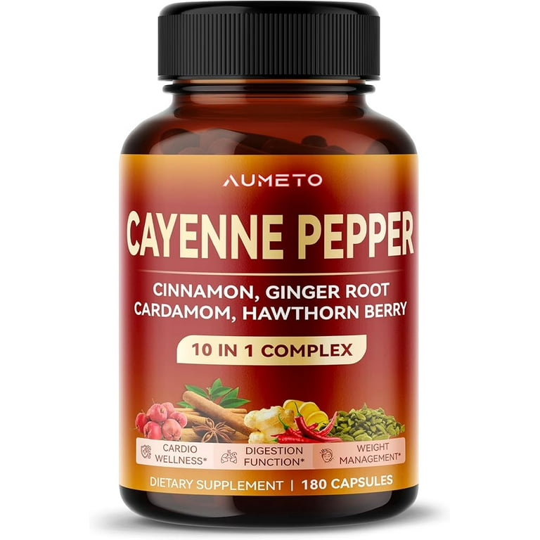 Cayenne Pepper Capsules - Ultra complex with Cinnamon, Ginger 