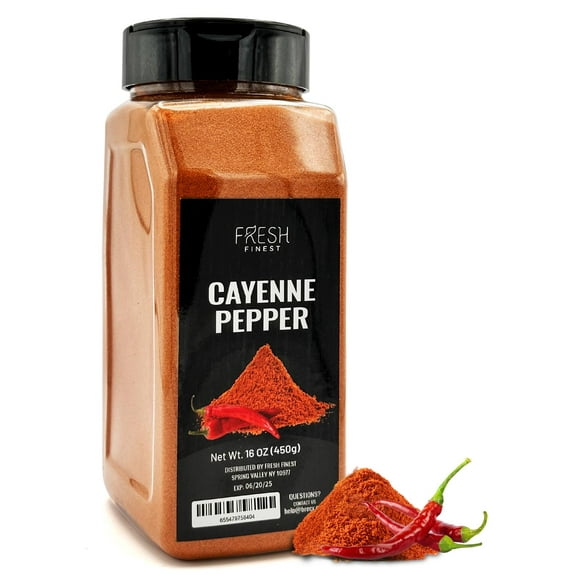 Cayenne Pepper Powder 16 oz Bold Flavor All Natural Red Pepper Spice 50,000 SHU Heat, Commercial and Home Cooking