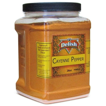 Cayenne Pepper Powder by Its Delish, 28 Oz Reusable Container All-Natural Red Pepper Powder for Cooking, Camping, and Meals Kosher and Non-GMO