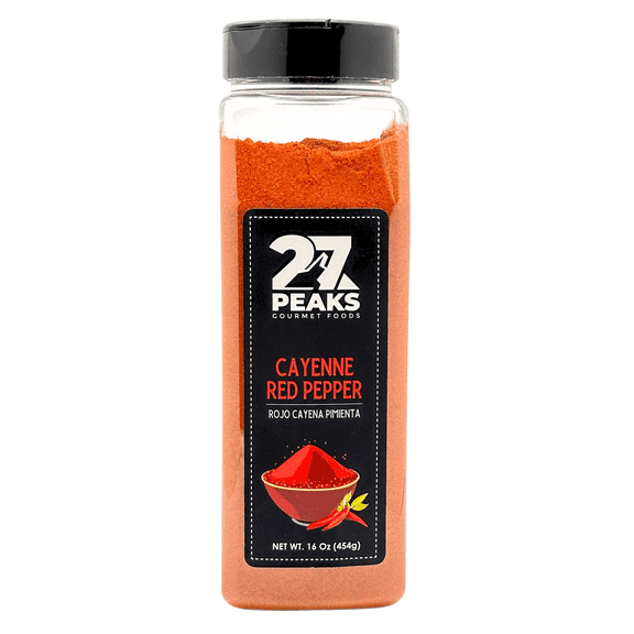 27 Peaks Gourmet No Artificial Flavors Cayenne Red Pepper, 16 oz Bottle
