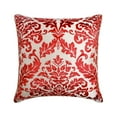 thumbnail image 1 of Cayenne Red Pillow Covers, Contemporary Floral Throw Cushion Covers 12x12 inch (30x30 cm) Burnout Velvet, Red Damask - Cayenne Red Damask, 1 of 6