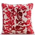thumbnail image 1 of Cayenne Red Throw Pillow Cover, Contemporary Floral, 12x12 inch (30x30 cm) Cushion Cover, Burnout Velvet Square Throw Pillow Cover, Red - Cayenne Red Florals, 1 of 5