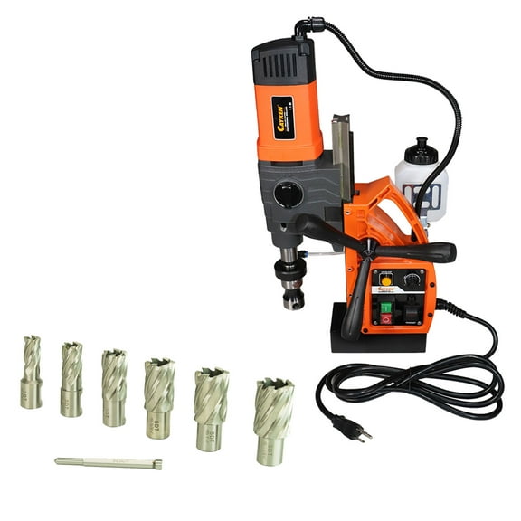 Cayken KCY-48-2WDO 1.8" Magnetic Drill Press with 7PC 2" Annular Cutter Kit