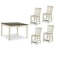 thumbnail image 1 of Steve Silver Cayla 5 Piece Counter Pub Set in White, 1 of 17