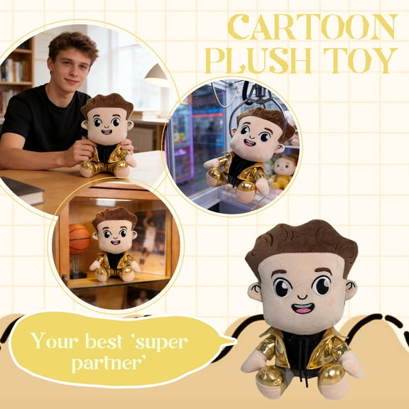 Caylus Plush, 9.8in Caylus Plush, Game Caylusplush Doll, Cartoon Cute Blue Clothes Boy Stuffed Plush Dolls, Give for Game Lovers Gift,Gifts for Fans