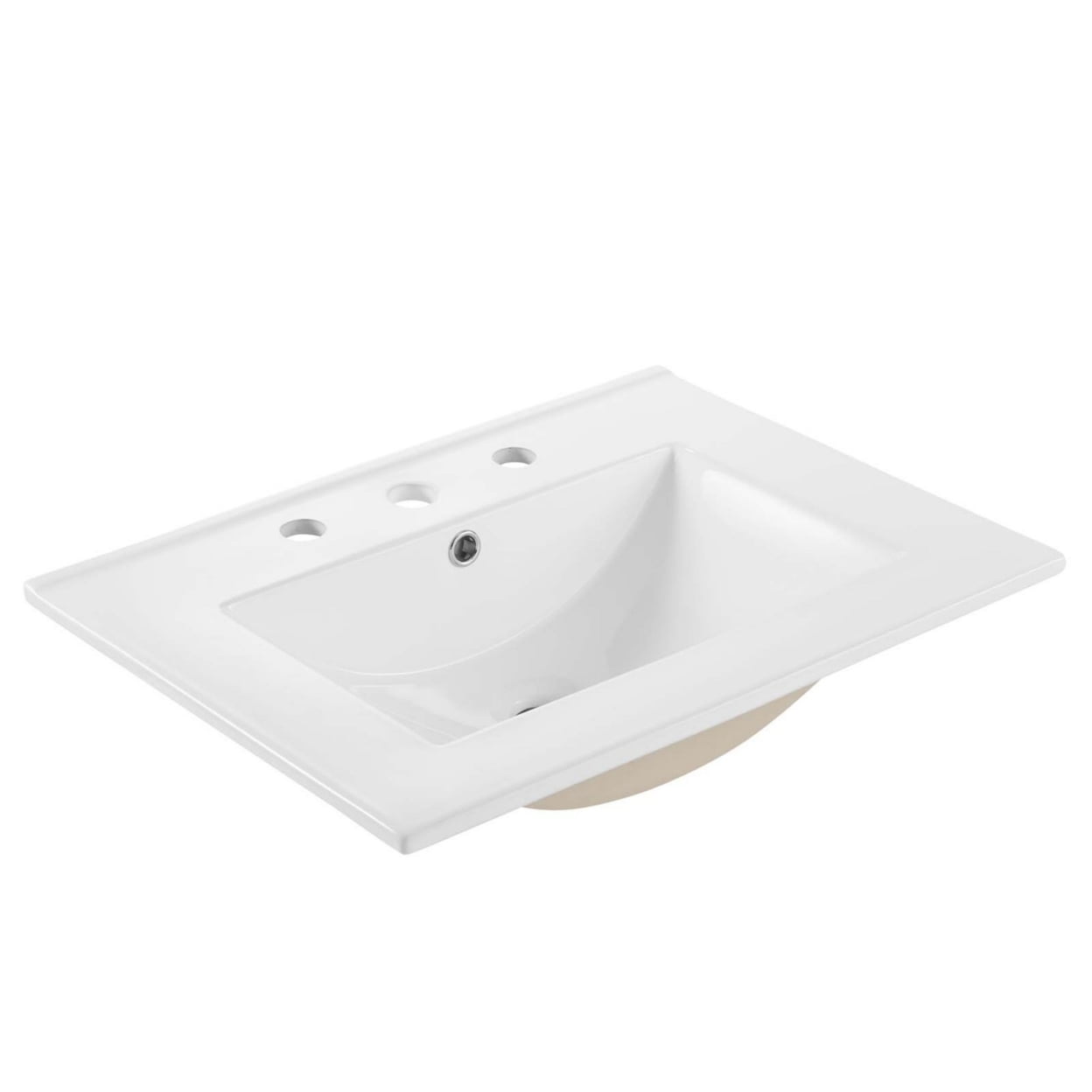 Cayman 24" White Ceramic Above-Counter Bathroom Sink