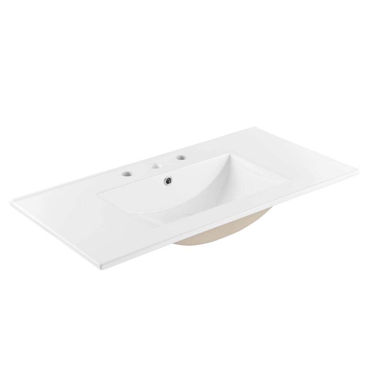 Cayman 36" White Ceramic Above-Counter Bathroom Sink