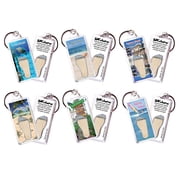 Cayman Islands FootWhere Souvenir Keychains. CY100 - Assorted 6 Piece Set