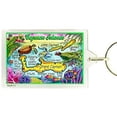 thumbnail image 1 of Cayman Islands Map Acrylic Rectangular Souvenir Keychain 2.5 inches X 1.5 inches, 1 of 1