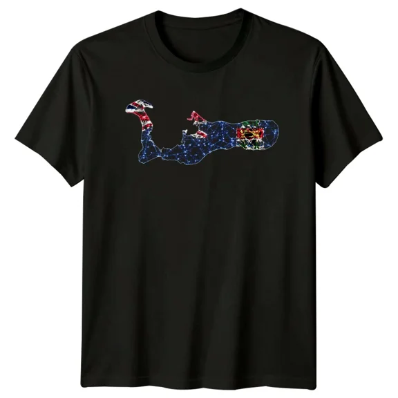 Cayman Islands Map Travel Mens T-Shirt Womens Graphic Tee Souvenir Top
