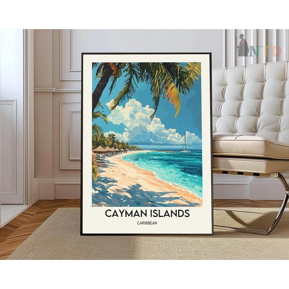 Cayman Islands Travel Poster, Cayman Islands Wall Art, Cayman Islands Poster Print, Cayman Islands Photo, Cayman Islands Decor, Caribbean Wall Art, Modern Wall Decor, 8x12 UNFRAMED