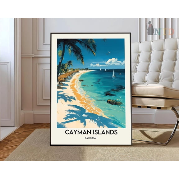 Cayman Islands Tropical Beach Poster Unframed Paper Print