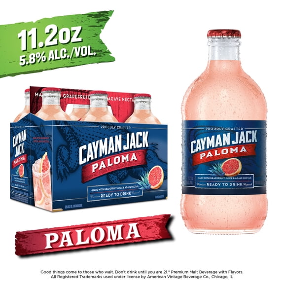 Cayman Jack Paloma, 6 pack, 11.2 fl oz Bottles, 5.8% ABV