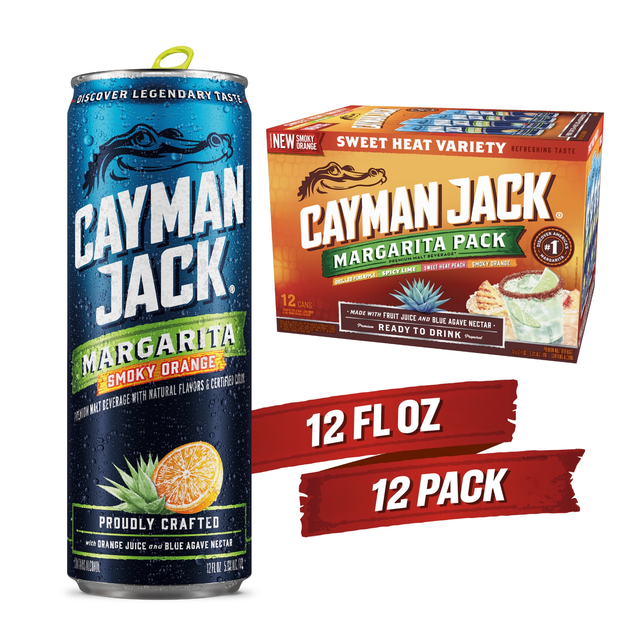 Cayman Jack Sweet Heat Margarita Variety Pack, 12 Pack, 12 fl oz