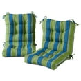 thumbnail image 1 of Cayman Stripe 42 x 21 in. Outdoor Tufted Dining Chair Cushion (Set of 2) by Greendale Home Fashions, 1 of 9