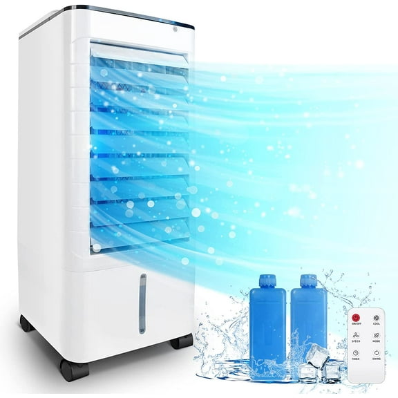 Caynel 3-in-1 Evaporative Portable Air Cooler Fan/ Humidifier with 12H Timer& Remote Control, 110v