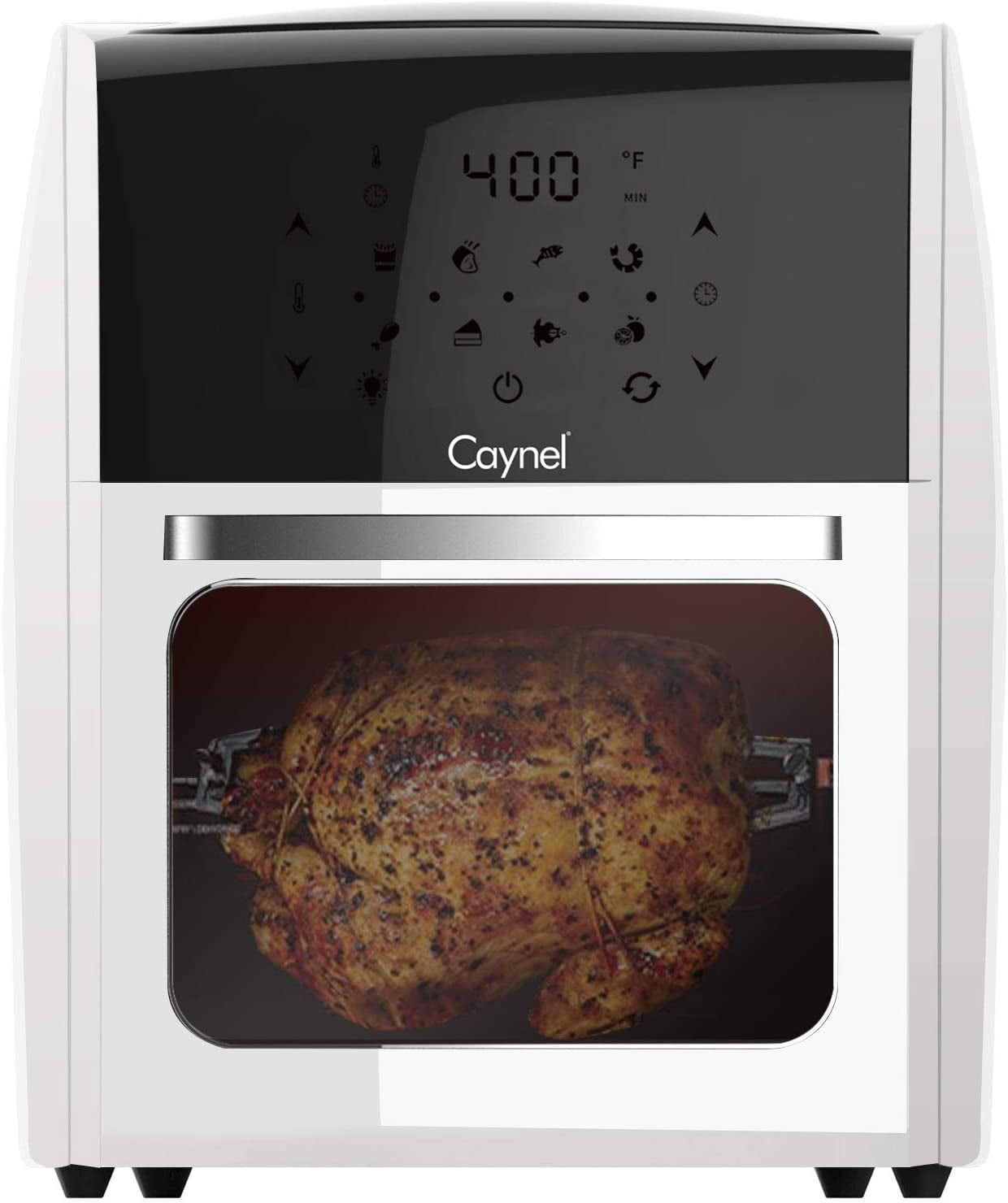 Caynel 8-in-1 Digital Air Fryer Oven 12.7 Quart Countertop Oven,  Rotisserie, Dehydrator, White 