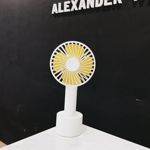 Caynel Handheld Fan, Portable Small Fan with 3 Speeds, USB Rechargeable Hand Fan, Personal Fan Battery Operated for Outdoor, Indoor, Commute, Office, Travel, White