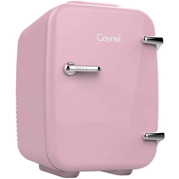 Caynel Portable Thermoelectric 4 Liter Mini Fridge, Pink