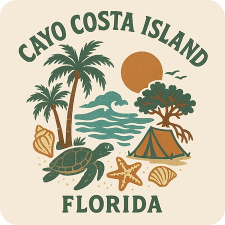 Cayo Costa Island Florida Keepsakes Souvenir Vinyl Sticker – Destination Travel Keepsake Collectible (3-Inches Wide)