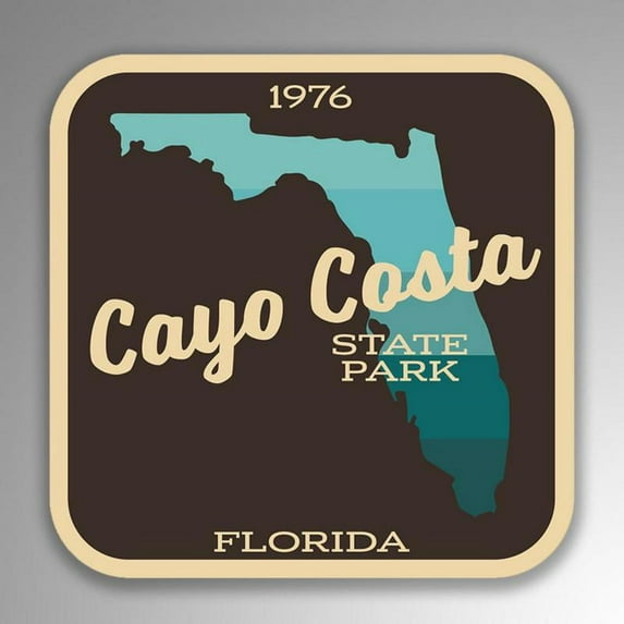 Cayo Costa State Park Decal Sticker | 4-Inches By 4-Inches | Vinyl Sticker | UV Protective Laminate | SP027