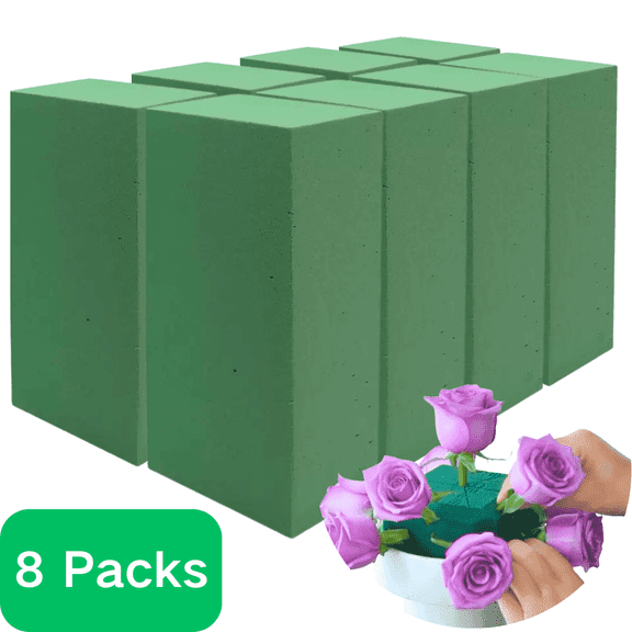 Cayton 8 packs Floral Foam,Floral Foam Blocks for Artificial and Fresh Flower Arrangements,Green