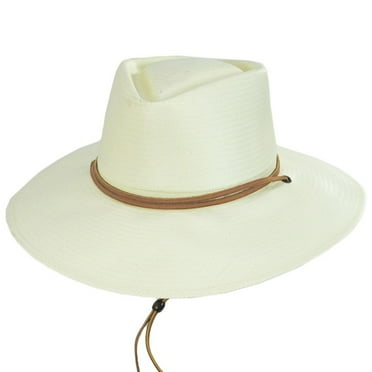 Cayuse Shantung Straw D-Crown Outback Hat - M - Natural