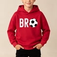 thumbnail image 1 of Caywon Boys Kids Hooded Sweatshirt, Long Sleeve Fleece Lined Pullover, Soccer Ball Graphic Casual Top, Ages 1 to 13 Years Old and Perfect Outdoor Play, 1 of 9