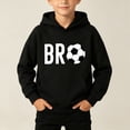 thumbnail image 1 of Caywon Boys Kids Hooded Sweatshirt, Long Sleeve Fleece Lined Pullover, Soccer Ball Graphic Casual Top, Ages 1 to 13 Years Old and Perfect Outdoor Play, 1 of 8