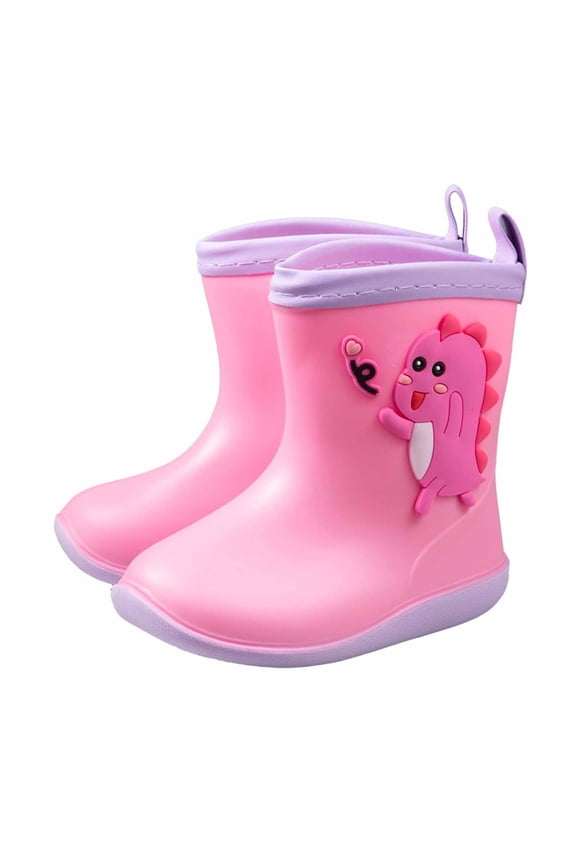 Cute Kids Rain Boots Non-Slip Waterproof EVA Rain Shoes for Toddler Boys Girls Outdoor Puddle Walking Garden Play Home Rubber Shoes Rain Shoes