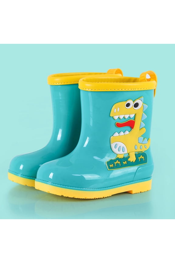 Everyday Delights Rain Boots PVC Rain Boots-Waterproof Easy-On Boots Outdoor Home Rubber Shoes with Easy on Handles(1-13Years)
