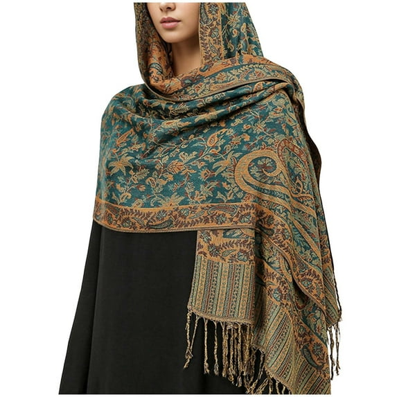 Caywon Fashion Large Scarf Winter Shawls Wraps for Women Extra Soft Throw Womens Cold Scarfs Soft Ethnic Style Shawl Warm Scarf
