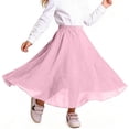 thumbnail image 1 of Caywon Girls' High Waist A-Line Maxi Skirt with Elastic WaistRIBBON and Crinkled Texture LOOSE cut Casual Summer Daily Wear Long Skirt, 1 of 8