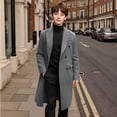 thumbnail image 1 of Caywon Kids Double-Breasted Overcoat with Flap Pockets and Notched Lapel, Classic Long Winter Coat for Boys and Girls School Outfit, 1 of 9